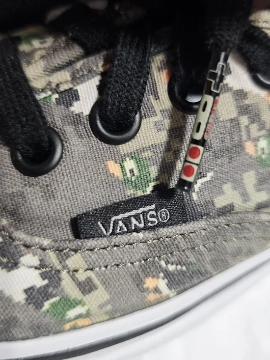 Vans Duck Hunt Camouflage Sneakers in Black, Blue, Green and Orange - Picture 3 of 7